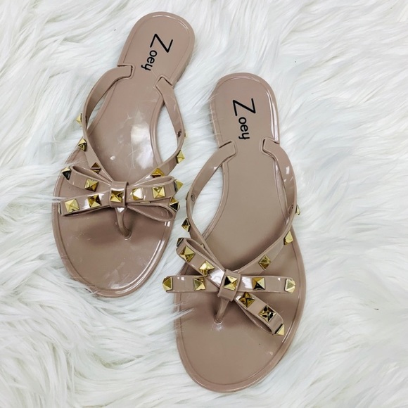 Zoey “Jelly studded sandal” Nude - Picture 1 of 3
